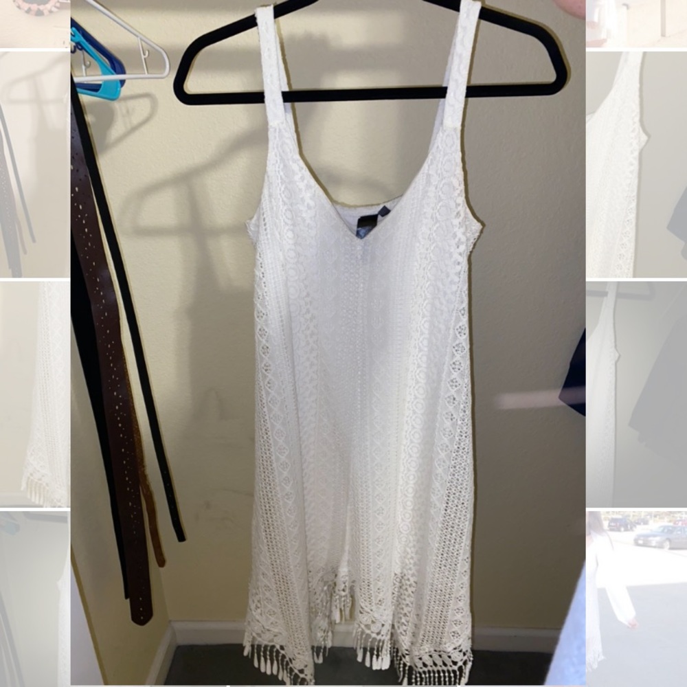 White Lace Summer Dress Beach